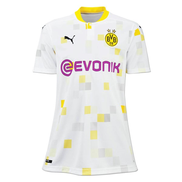 Camiseta Borussia Dortmund Tercera equipo Mujer 2020-2021 Blanco